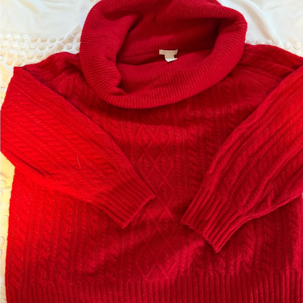 Red Turtleneck Sweater